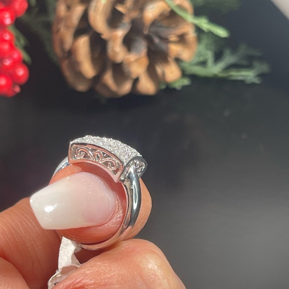 Solid 925 silver square ring size 5 - Picture 6 of 6